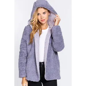 Hoodie Faux Fur Reversible Jacket