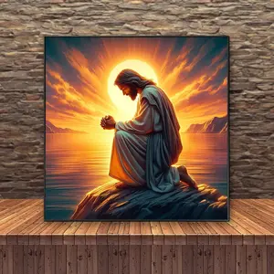 Sunset Serenity Diamond Painting Kit, Mosaic Craft Set, Beginner-Friendly 5D DIY Art Tool, Round Full Drill Gem Drawing Gift for Home Wall Decor