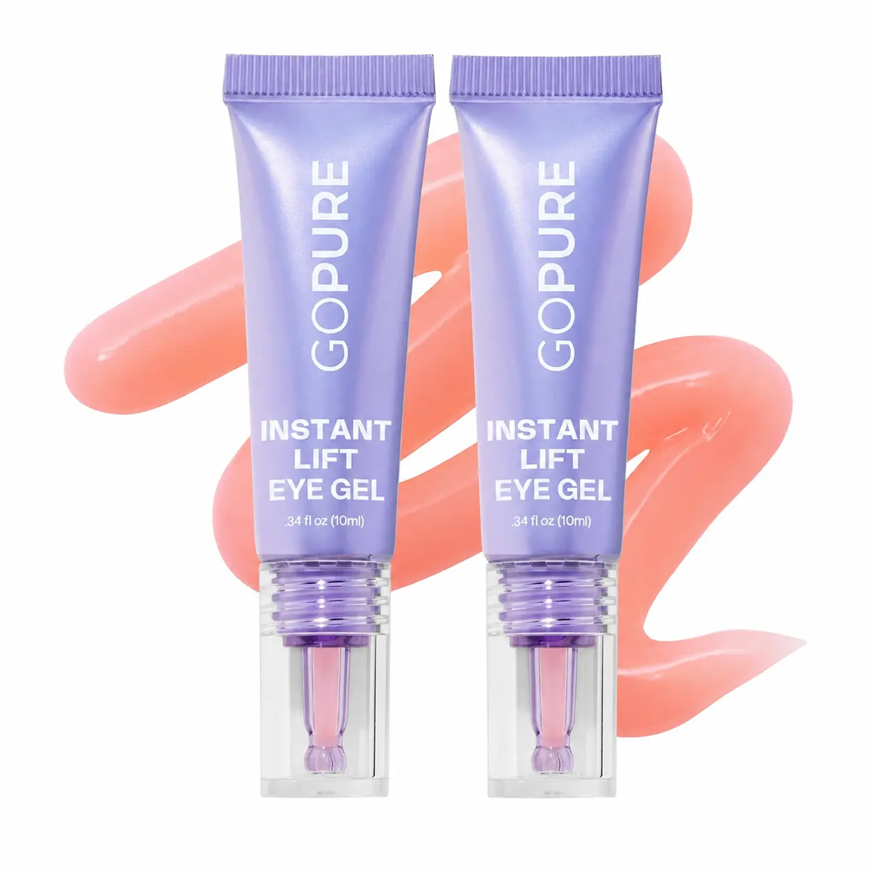 2 Bottles GOPURE Instant Lift Eye Gel - For the look of Puffiness & Bags, Wrinkles, Fine Lines and Dark Circles, Anti Aging Skin Care for Men & Women with Collagen Targeting Biotech Under Eye Brightener
