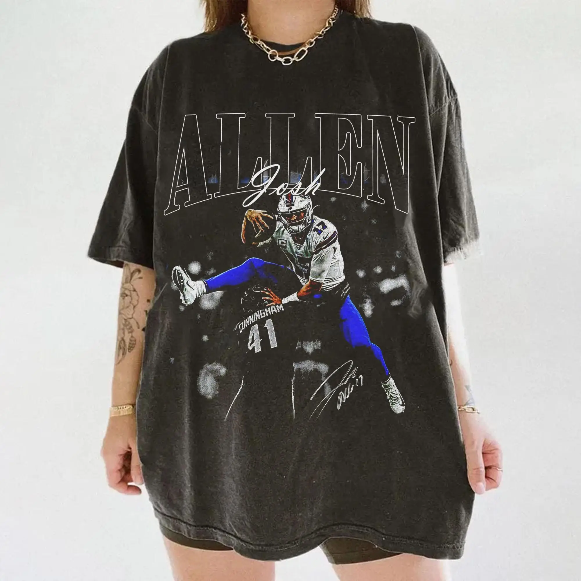 Vintage Allen QB1 Buffalo 90s Shirt, Game Day Tee Vintage Allen QB1 Buffalo 90s Shirt, Game Day Tee