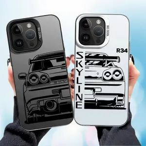 JDM Dream Car Cool Phone Case, Soft TPU Cover Compatible with iPhone 17 Air 16 15 14 13 12 11 Pro Max Plus Anti-Drop Matte Back Cover