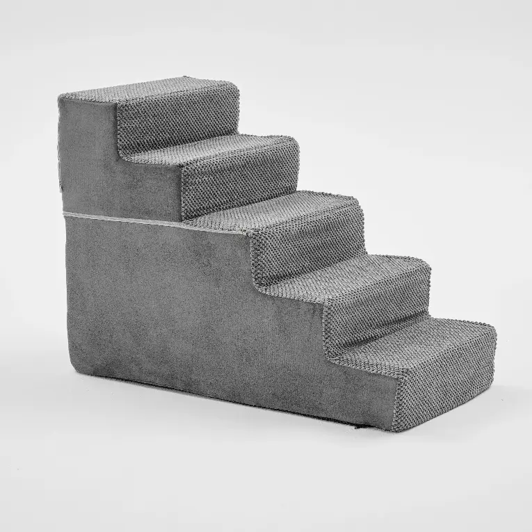 Foldable Dog Stairs & Pet Bed, 3-Step / 4-Step / 5-Step Foam Pet Steps for Couch & Sofa, Non-Slip Indoor Dog Ramp for Dogs & Cats