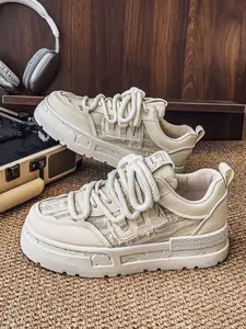 Men's Fashionable Letter Lace Up Sports Skateboarding Shoes, Casual Comfortable Non-slip Sports Shoes, Trendy All-match Sneakers for Daily Wear, Athletic Shoes