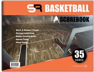 Basketball Scorebook – 35 Game Scorekeeping Book – 9.25″ × 12″ Stat Book for Coaches, High School, Rec Leagues & Travel Teams