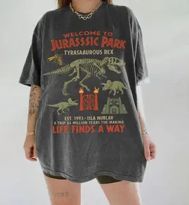 Vintage Jurassic Park Comfort Colors/Gildan Shirt, 90s Dino T-Shirt, Jurassic World Logo Tee, Adventure, Retro Movie Tee