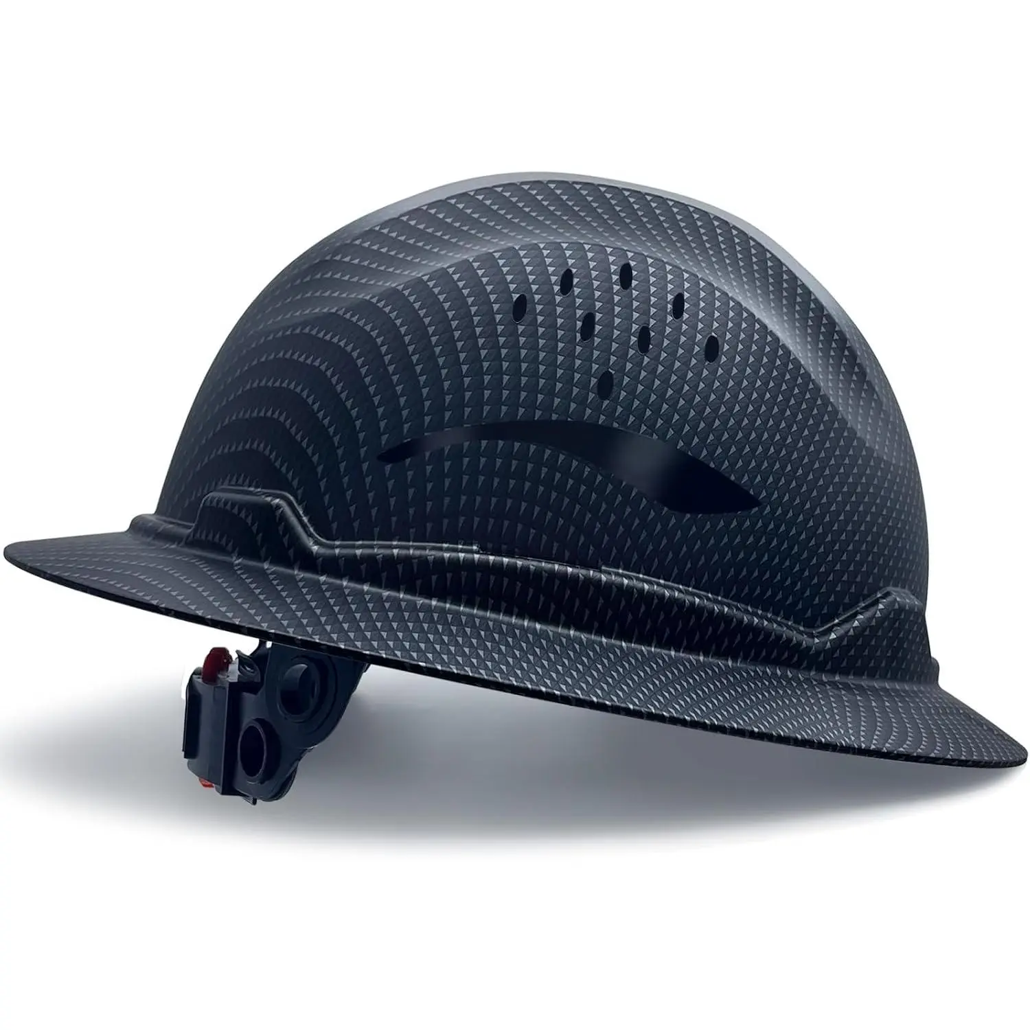 Full Brim Safety Hard Hat - Lightweight Vented Industrial Impact Resistant High Visibility Outdoor Security Multifunctional Protective Hardhat, 6-Point Suspension, Adjustable Fit, Protective Sweatband, Reflective Stickers for Work Site, Outdoor Logging, I