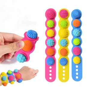 Sensory Fidget Bracelets for Kids, 3-Pack Wearable Toy with Textured Design, Decompression Squeeze, Ideal for Calming & Anxiety Relief, Perfect for Classroom Use