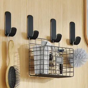 5 Plastic Sticky Hooks, Decorative Wall Hooks for Hats, Cups, Glasses, Earphones, Towels, Kitchen Utensils, Easy to Hang, Durable Design