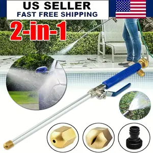 High Pressure Power Washer Water Spray Gun Nozzle Wand Attachment Garden Hose Set