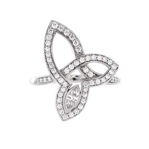 Pre-owned Harry Winston Lily Cluster Ring Platinum and Diamonds by Rebag