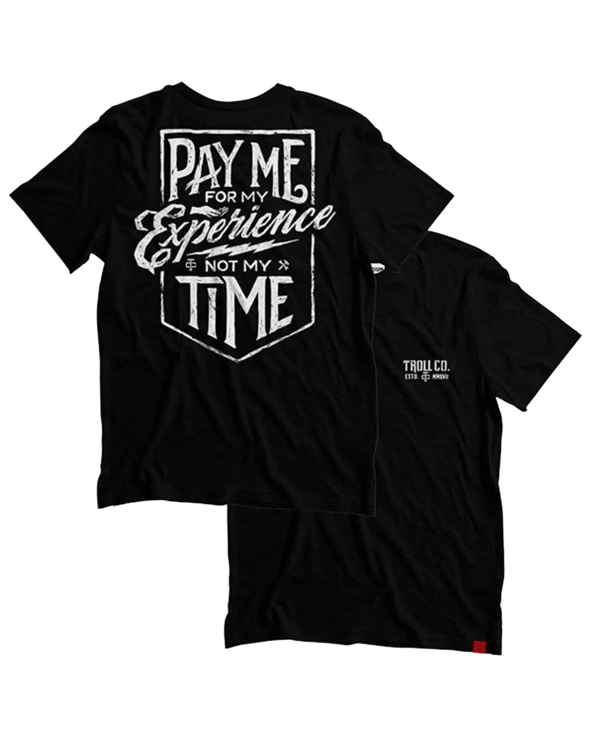 Troll Co Men's Men'S Pay Me Short Sleeve Graphic T-Shirt - Tc0585-Blk