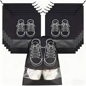 10Pack Waterproof Shoes Storage Bags with Drawstring, Portable Travel Organizer for Men & Women, Multifunctional Shoe Bags for Home Storage, Beach, Travel, Back to School, Graduation Essentials