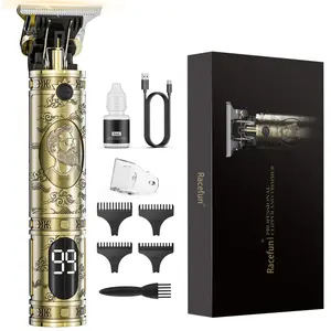 RACEFUN Professional Cordless Hair Clipper Set with LCD Display LED Light Rechargeable 2500mAh Battery 6500 RPM Motor for Men Women Kids Hair Beard Trimmer Kit Gift Trimmer with LED Light Groin USB new Electric Hair Trimmer bikini shaver Barber Equipment