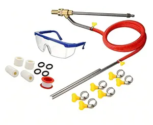 Pressure Washer Sandblasting Kit 5000 PSI Wet Abrasive Attachment for Concrete, Brick, Metal, Rust Removal, Surface Cleaning & Paint Stripping， tool kit Set