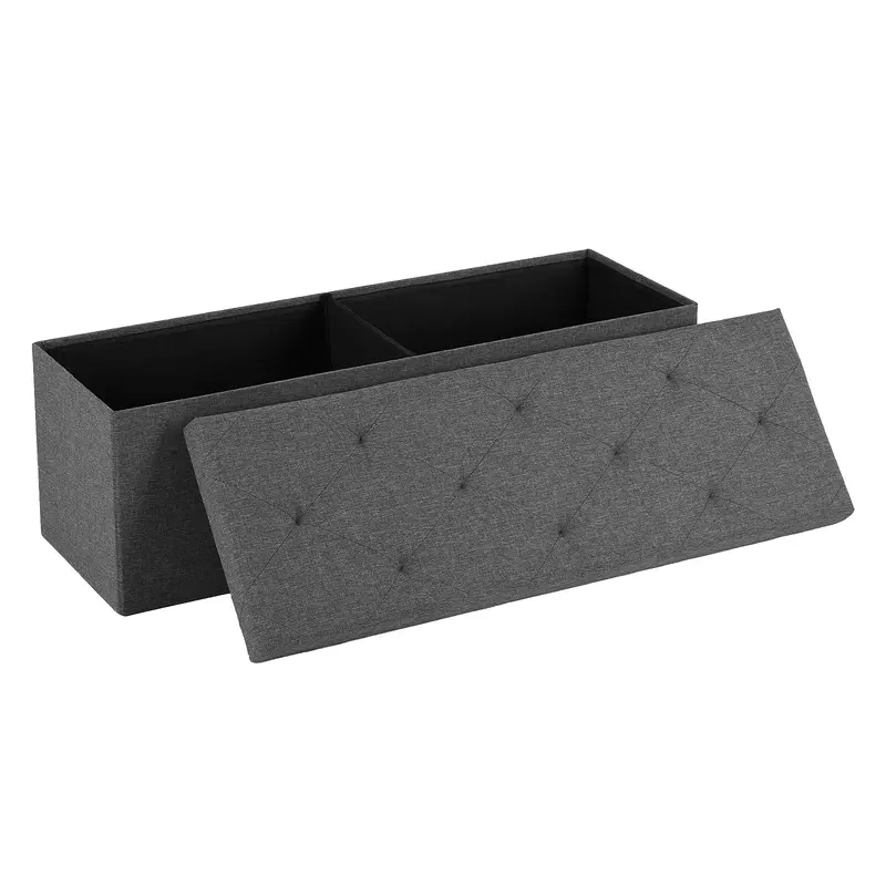 Sweet Furniture S Folding Storage Ottoman Bench - Backless Multipurpose Furniture, Padded Seat Footstool with Storage, Large Study Toy Box Chest, 660 lb Weight Capacity, Modern Home Decor