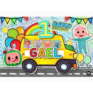 Personalized Party Banner Cocomelon Boy