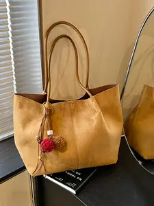 Autumn Winter New Work Commute Tote Bag Large Capacity women Casual Simple Versatile Ins Shoulder Bag Pu Tote Satchel