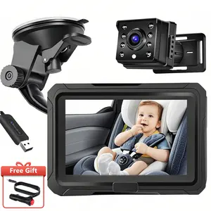 Baby Car Monitor with Night Vision HD 1080P Rear or Front Facing Secure Backseat Camera 4.3 Display Easy Install for Newborns Toddlers Infant Car Cameracar Monitor Safety
