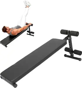 Sit Up Bench for Home Gym, Abdominal Workout Bench with Extra Thick Pads, Folding Adjustable Decline Ab Bench for Core Strength Training, Ab Exercise, 220 LBS Weight Capacity