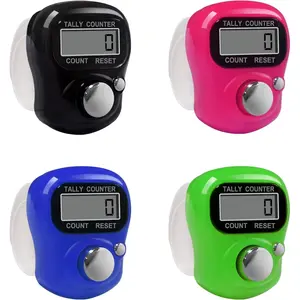 Electronic 5 Digit LCD Digital Display Finger Hand Tally Counter for Golf Goods Counting Lap & Knitting
