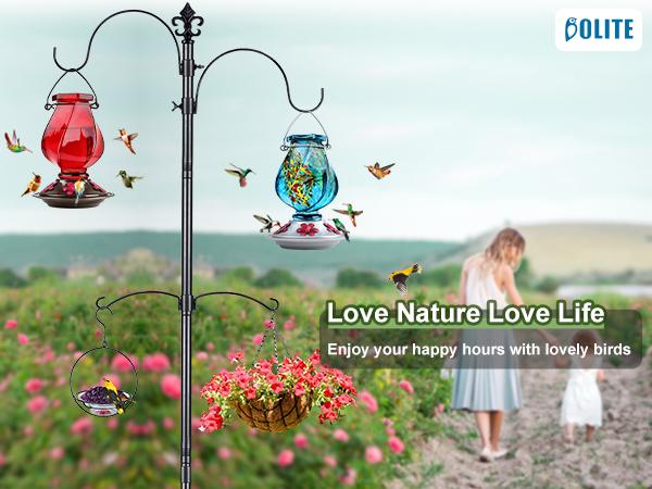 Hummingbird Feeder for Outdoors Leak-Proof | Easy Clean Wide Mouth | Attract More Hummingbirds to Your Garden