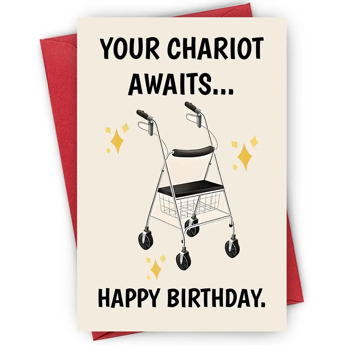 Funny Birthday Card with Envelope, Charming Birthday Greeting Card, Birthday Gift for Friends, Suitable for Any Occasion Birthday Card