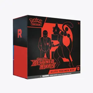 Pokémon Destined Rivals Elite Trainer Box - Official Trading Card Game Collectible Box Featuring Red and Team Rocket Iconic Design