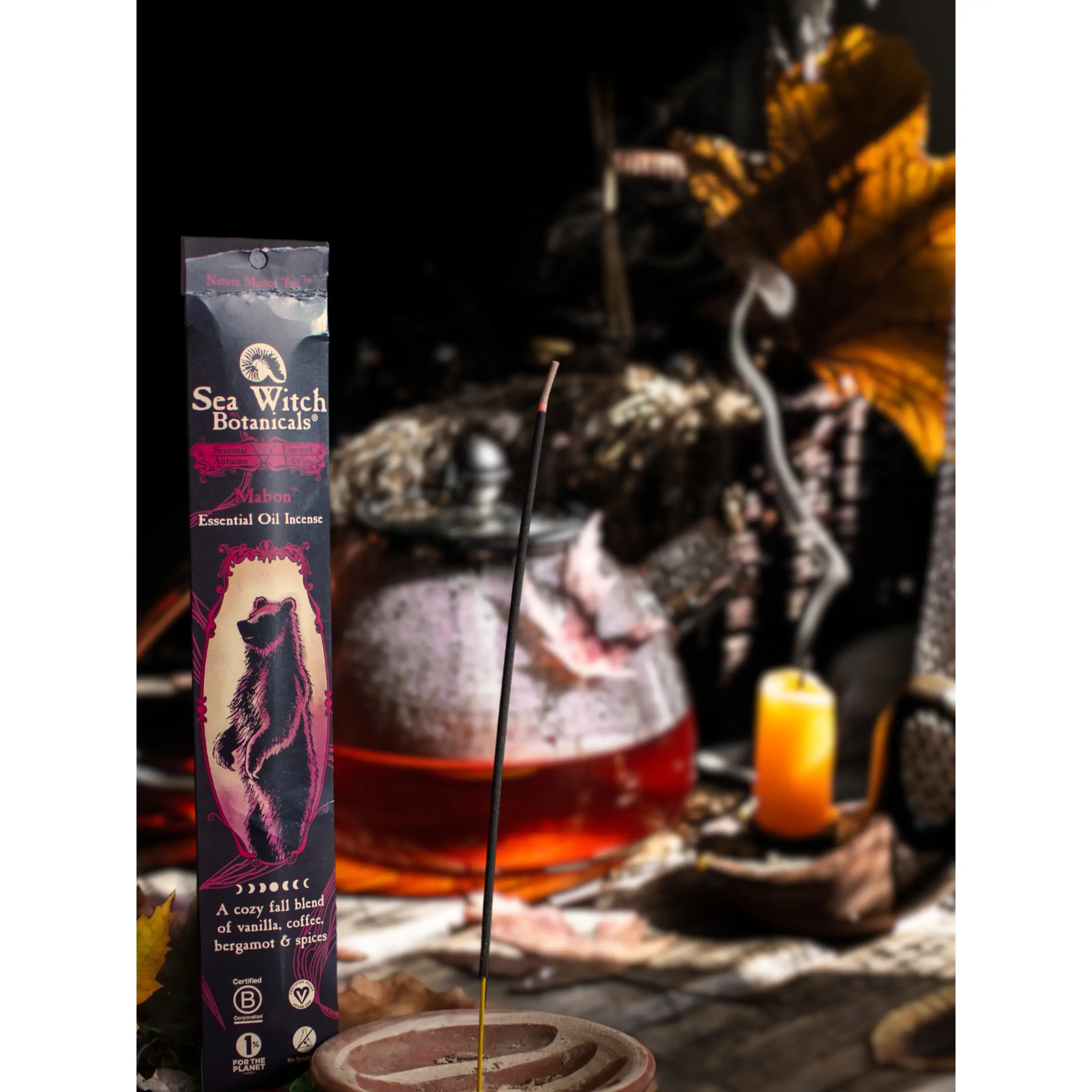 Mabon™ Incense: with All-Natural Coffee, Vanilla, Bergamot, & Spices