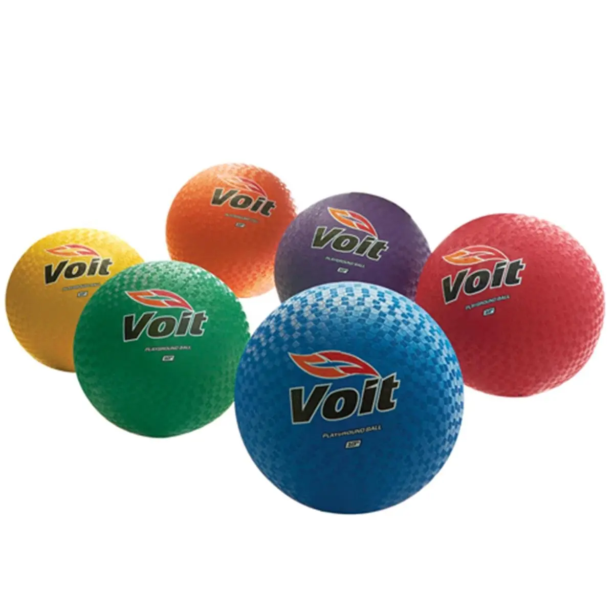 Voit 10 in. Rubber Outdoor Balls, Red, for Sports & Fitness, Low Impact Activities, Playground Balls