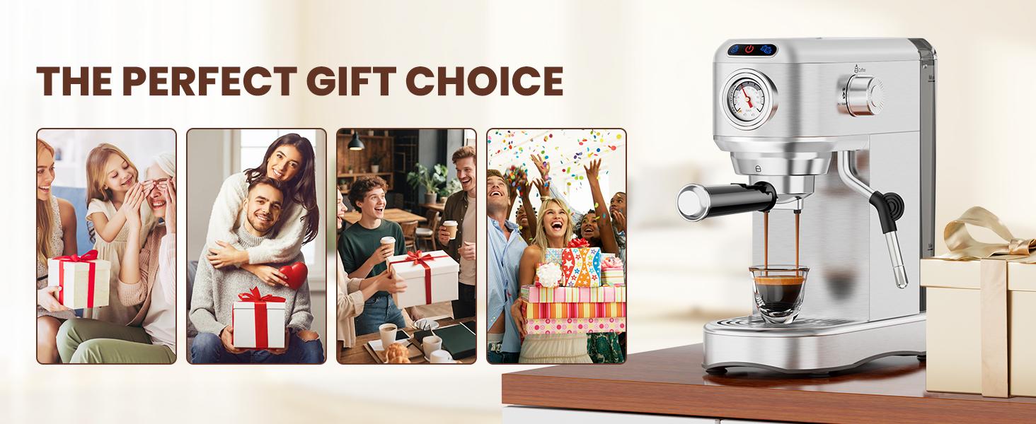 Espresso Machine 20 Bar, Compact Coffee Maker with Stainless Steel Design & Steam Milk Frother, 34oz Removable Water Tank for Lattes & Cappuccinos, Silver Espresso Machine 20 Bar, Compact Coffee Maker with Stainless Steel Design & Steam Milk Frother, 34oz Removable Water Tank for Lattes & Cappuccinos, Silver