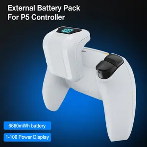 Rechargeable Battery Pack for Ps5 Controller, LED Display, 6660mWh Fast Charge, Playstation 5 Dualsense Battery, Play While Charging Kit, Gaming Accessories