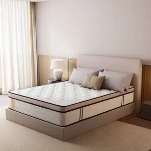 12Inch Full Size Light Luxury Gel Memory Foam & Individually Wrapped Spring Mattress, medium firm, pressure relief, motion isolation, firm edges, 100-night trial, vacuum compressed packaging.