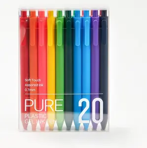 Gel Pens 20-Piece Set - Assorted 0.7mm Color Ink, Medium Point, Aesthetic Cute Stationery for Journaling and Note-Taking (20 Colors)