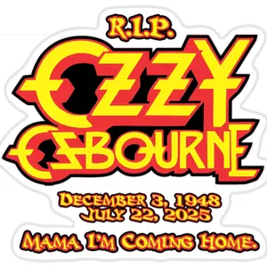 (3pcs) Memorial Vinyl Sticker, RIP Ozzy Osbourne Sticker Vinyl Decals Laptop Water Bottle Car Scrapbook Sticker  2″ x 2″, 3″ x 3″, 4″ x 4″, 5″ x 5″, and 6″ x 6″