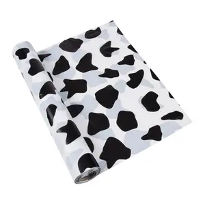 40" x 100 ft. Cow Print Plastic Tablecloth Roll