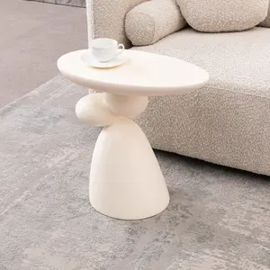 Lucky Stone End Table,Fiberglass Side Table,Modern Minimalist Corner/Coffee table with Decoration, Home Decor for Living Room,Bedroom, Guestroom