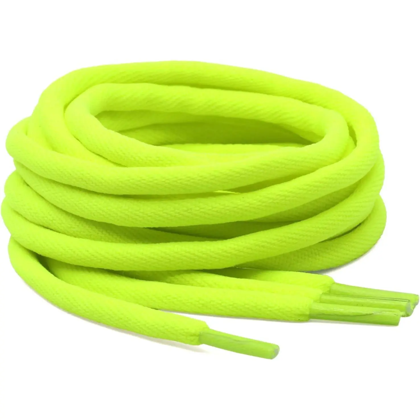 Thick Round Athletic Shoelaces, 2-Pair Set for Sneakers, Running Shoes & Casual Footwear, Polyester, Knotted