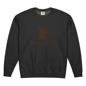 Unisex garment-dyed fleece crewneck sweatshirt