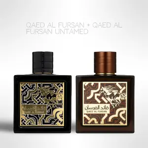 Lattafa Perfumes Qaed Al Fursan + Qaed Al Fursan Untamed Eau de Parfum – 2 x 100ml (3.4 fl oz) Fragrance Set – Bold and Versatile Unisex Duo