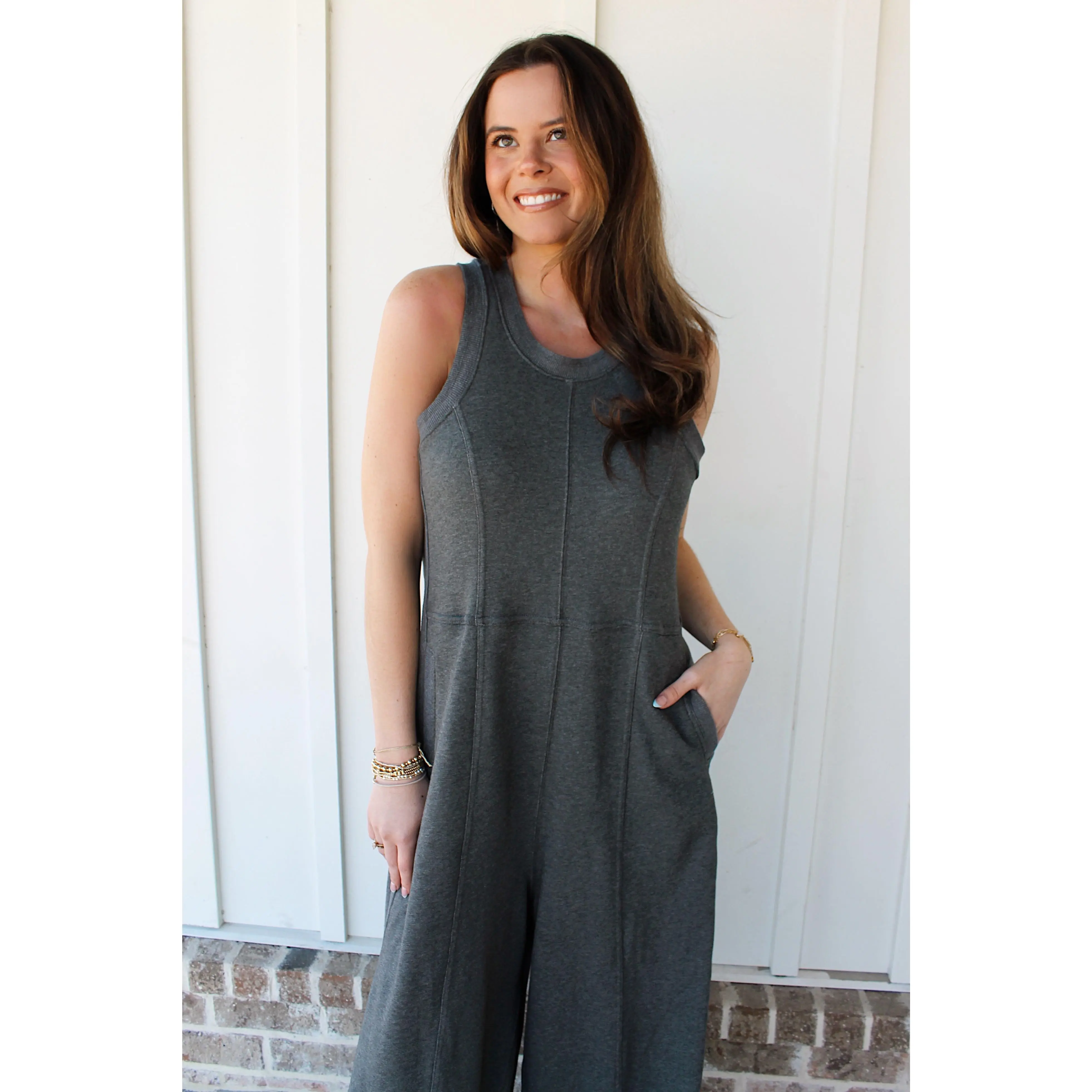 Cozy Lifestyle Jumpsuit in Charcoal