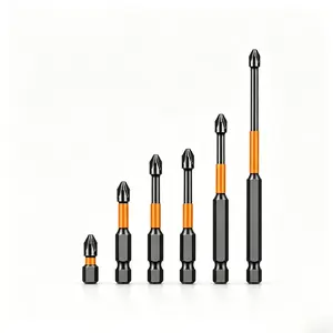 PH2 Strong Magnetic Cross Torque Head Screwdriver S2 Steel Electric Head High Hardness Magnetic Anti-slip Electric Drill Bit Size:(25mm,50mm,65mm,70mm,90mm,150mm)summervibes fathersdaygift