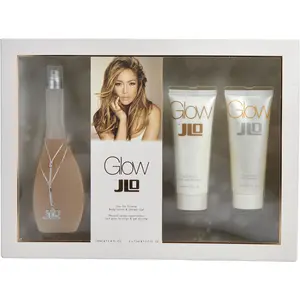 Glow Set-Edt Spray 3.4 Oz & Body Lotion 2.5 Oz & Shower Gel 2.5 Oz For Women