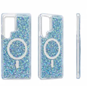 S25 ULTRA MagSafe  Glitter Shockproof Phone Case  For Samsung S25 Ultra Luxury Sparkle Cover