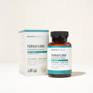 Enviromedica Terraflora Deep Immune Synbiotic, Probiotics + Prebiotics, 60 Capsules - Certified Organic - Fitness, Healthcare Edible Supplement