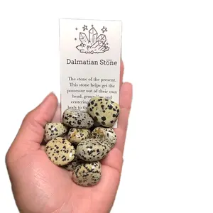 Dalmatian Stone Tumble Stone for Grounding and Centering