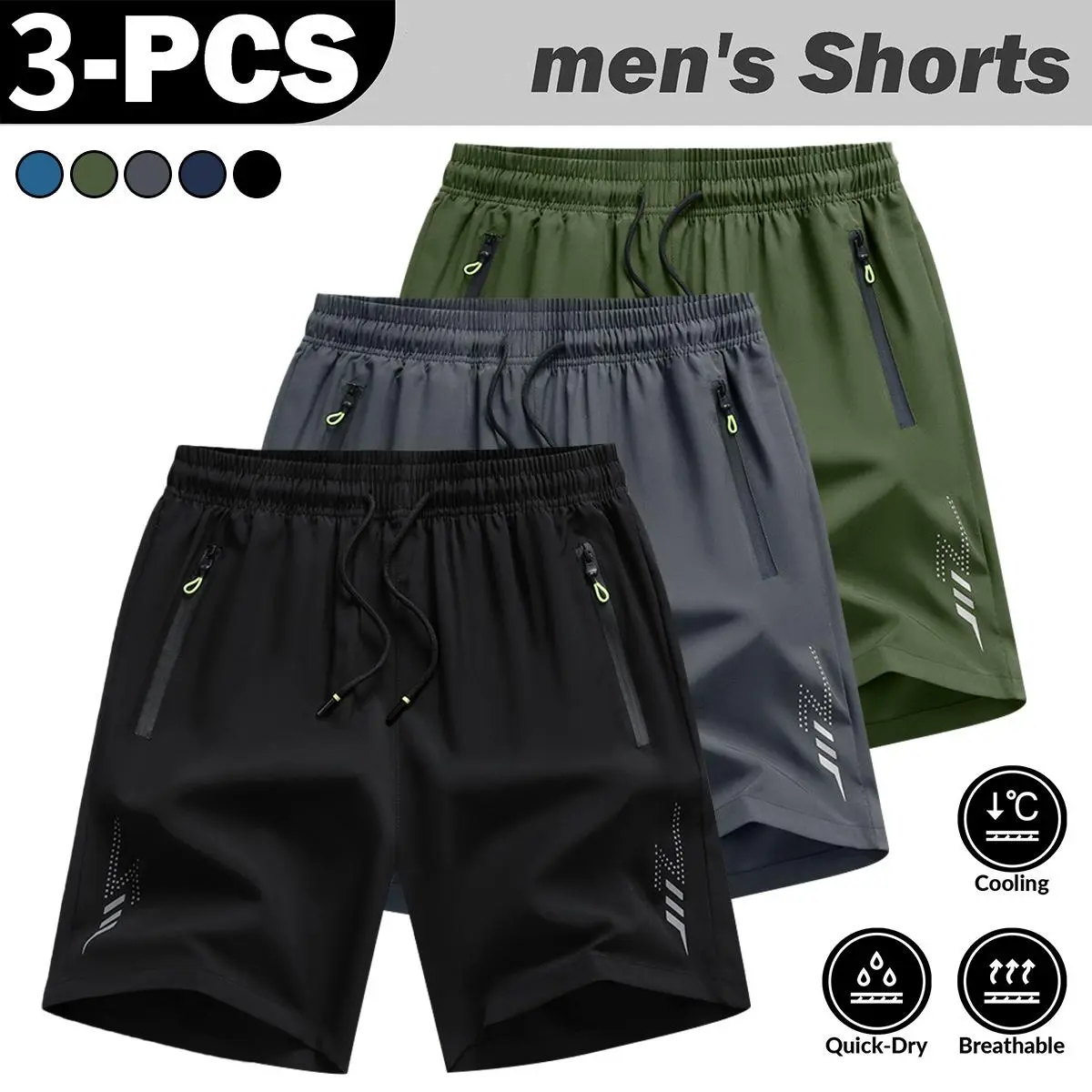 Black + Dark Gray + Army Green