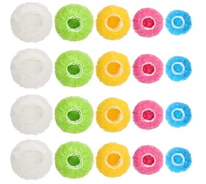 90Pcs Bowl Covers Reusable - Plastic Bowl Cover Elastic Fresh Keeping Bags Wrap Reusable Plastic Stretch Elastic Food Storage Covers Sourdough Baking Bread Proofing Rising (5 Sizes) - Home Improvement.