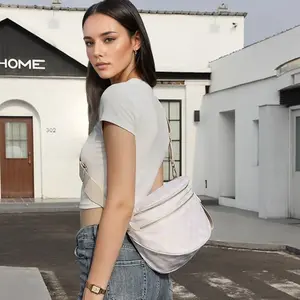 Checkered Crossbody Bag Spacious Bum Bags for Women Men Nylon Crossbody Fanny Packs Checkered Purse Belt Wallet