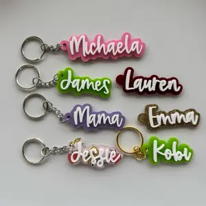 Custom Acrylic Handmade Keychain - Color Chance Game Design, Stylish Casual Accessory, Pick a 1-Number, Get a Color, Personalized Name for Game Day Fun