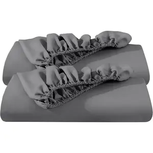 2-Pack Fitted Bottom Sheets Twin XL - Premium 1800 Ultra-Soft Wrinkle Resistant Microfiber - Deep Pocket (Twin XL, Grey)